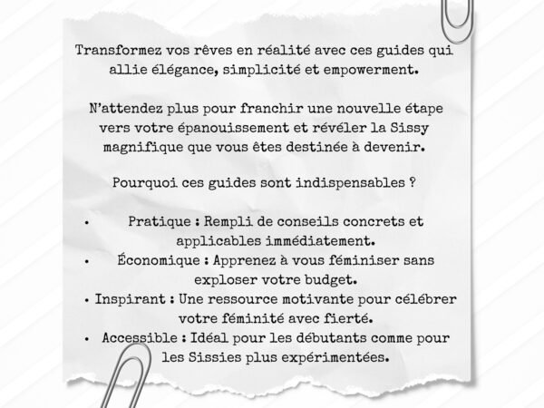 Starter Pack Sissy - 2 Guides en 99 et 55 Pages pour Découvrir et Approfondir la Féminisation