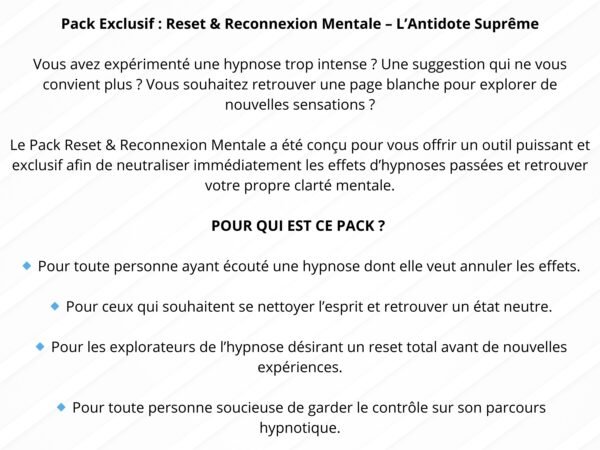 pack Reset Reconnexion Mentale