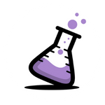 flacon de laboratoire violet