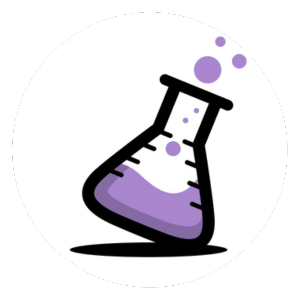 flacon de laboratoire violet