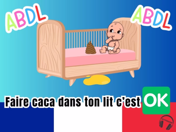 Abdl bébé qui a fait caca dans son lit