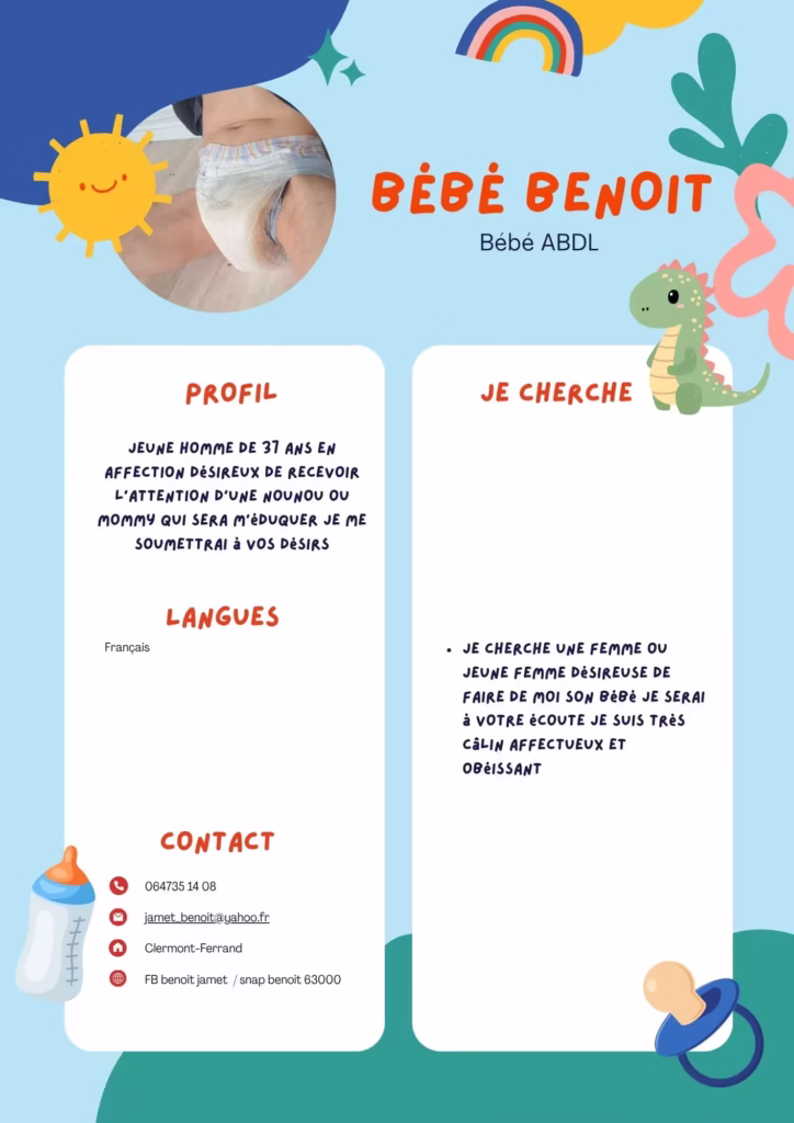 Rencontre abdl nounou cv de bébé Benoit