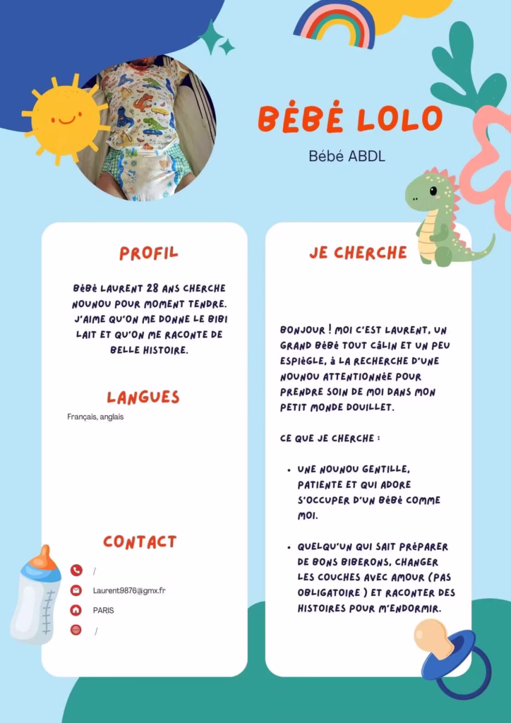 Rencontre abdl nounou cv de bébé lolo